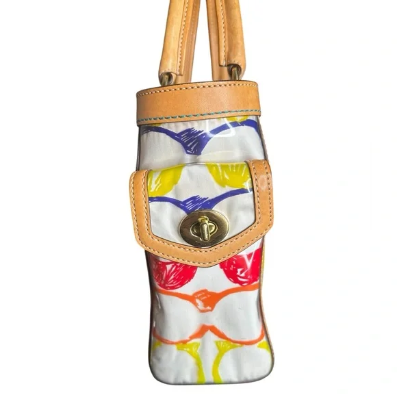 Coach Vintage Limited Edition PVC Multicolor Signature Scribble Boxy Tote - Picture 5 of 11